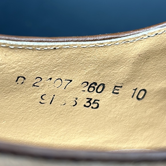 VINTAGE ESQUIRE ENGLAND OXFORD MENS SHOES SIZE 10 TAN - Picture 9 of 11